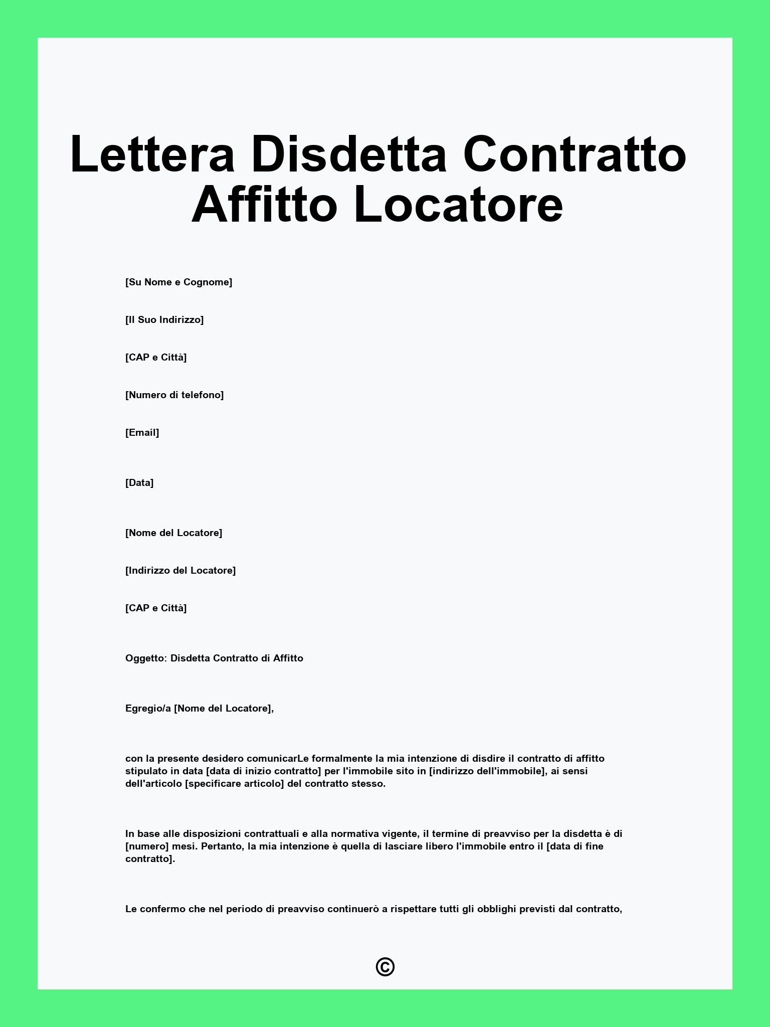 disdetta contratto locazione commerciale dopo 12 anni