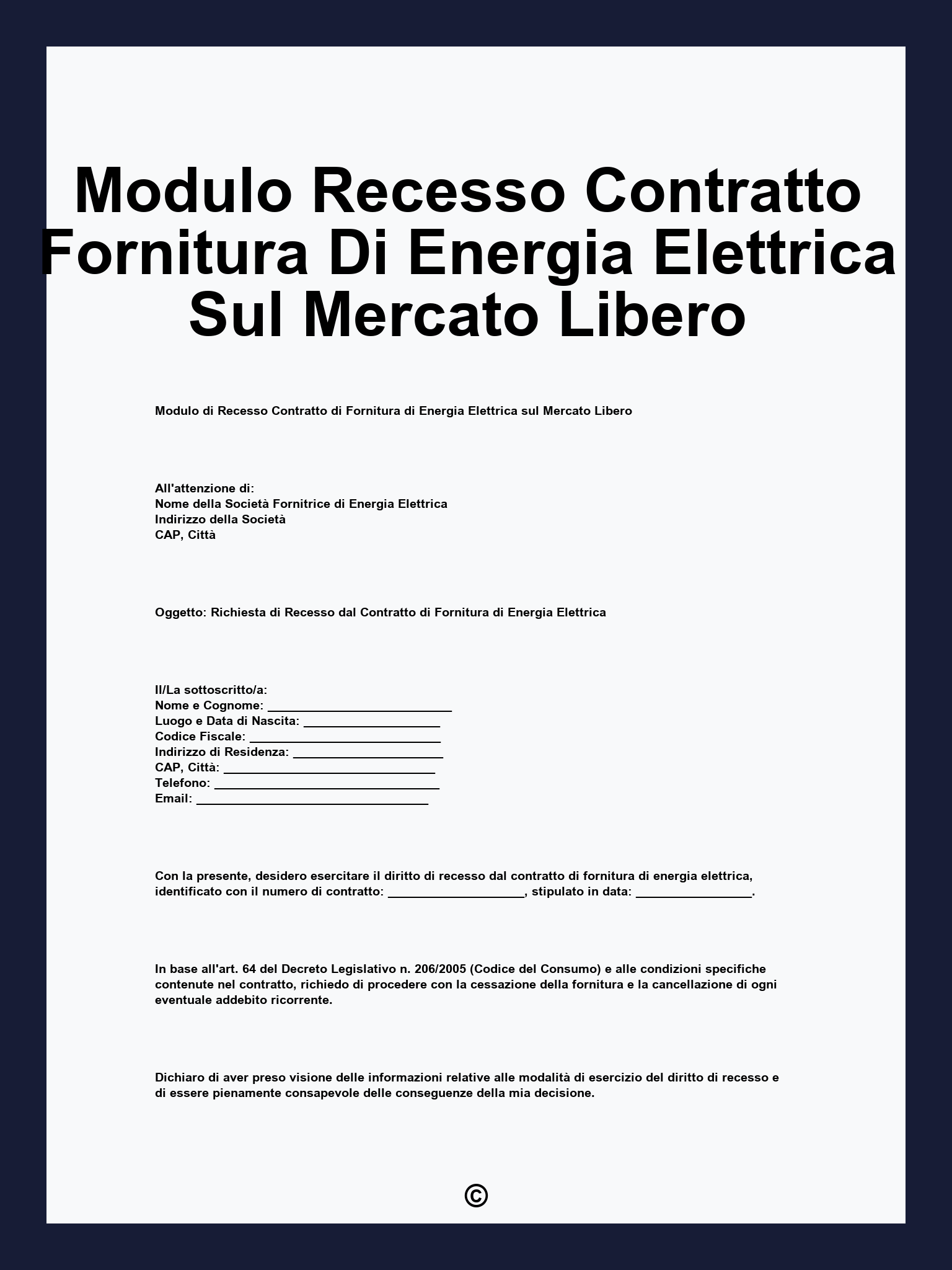 modello contratto di fornitura word